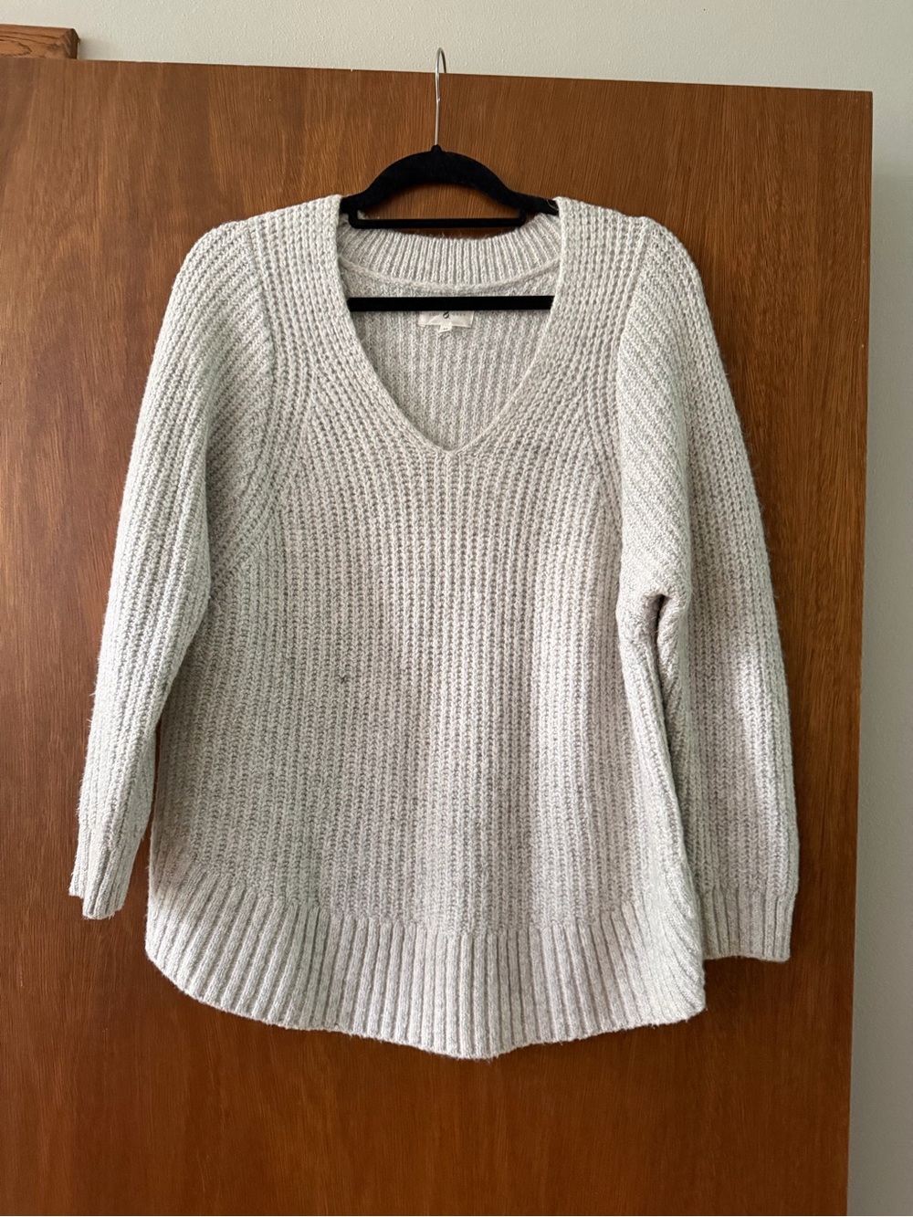 Lou & Grey Soft Heather Gray Knit Cardigan